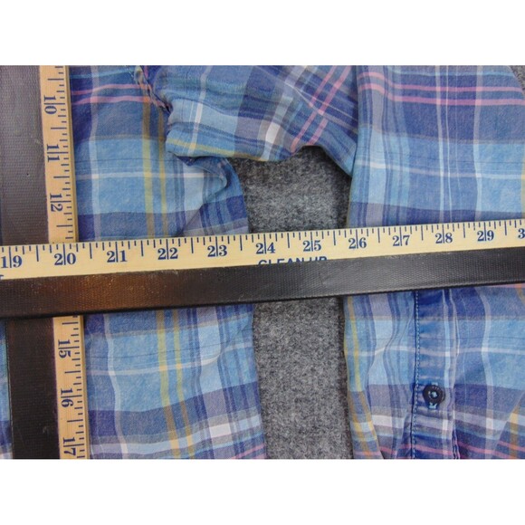 Tommy Bahama Shirt Mens‎ Large Blue Plaid Long Sleeve - Picture 7 of 8